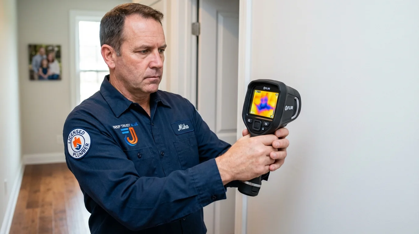 Thermal imaging leak detection by Johns Plumbing LLC in Chapel Hill
